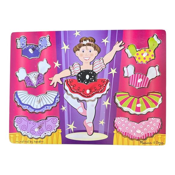 MELISSA AND DOUG Ballerina Dress Up Puzzle Mix And Match 11 Wooden Pieces Gift - Picture 5 of 5